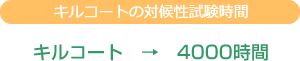 キルコートの対候性試験時間→4000時間