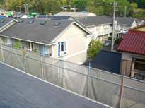外壁塗装工事の家の屋根からの景色