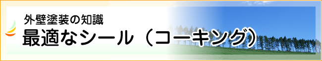 最適なシール（コーキング）