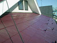 コロニアル屋根の上塗り