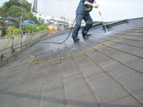 コロニアル屋根の高圧洗浄